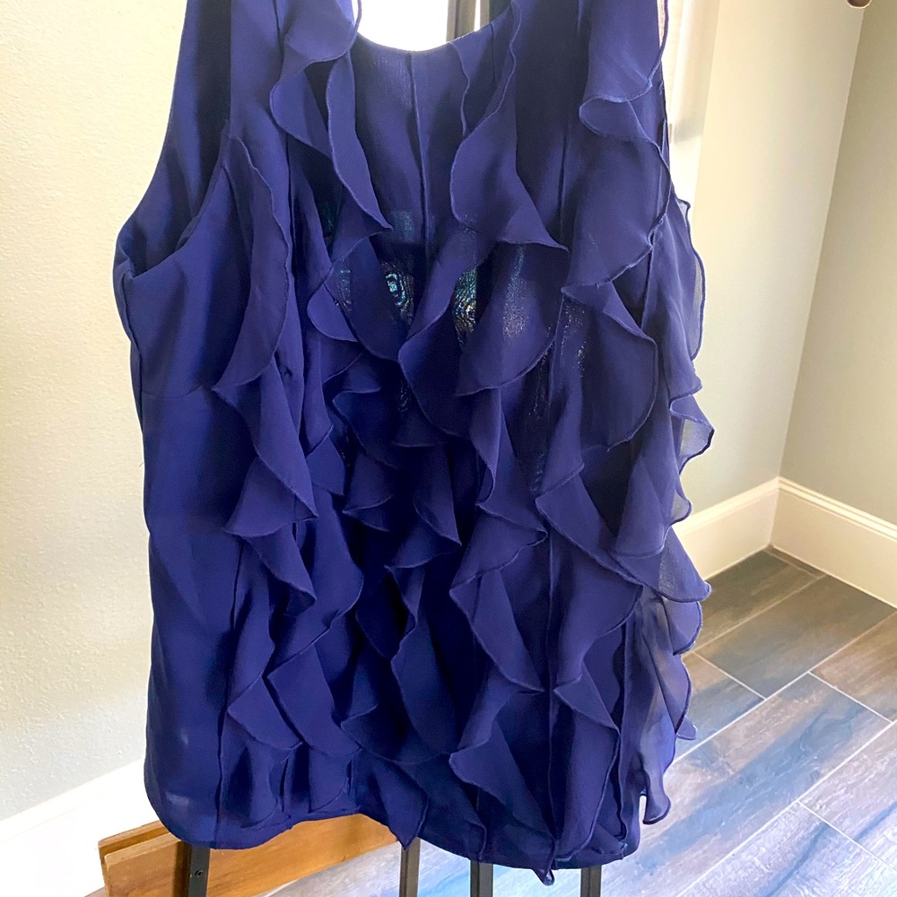 Loft- NEW Sleeveless ruffle top